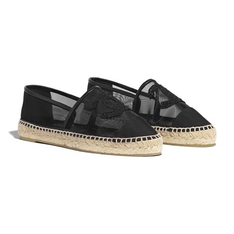 espadrilles chanel black